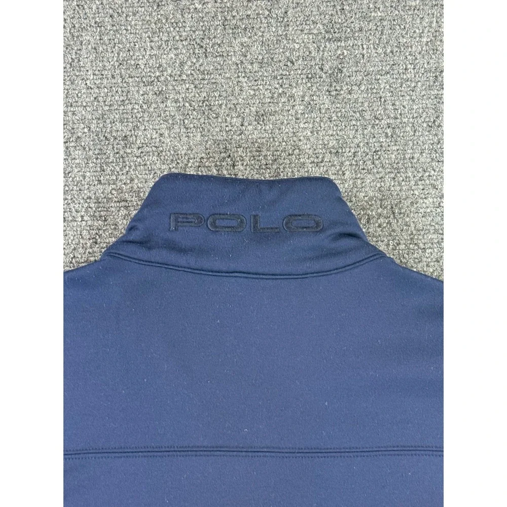 Polo Golf Ralph Lauren Mens Navy Blue‎ Full Zip Softshell Vest Champion Hills M